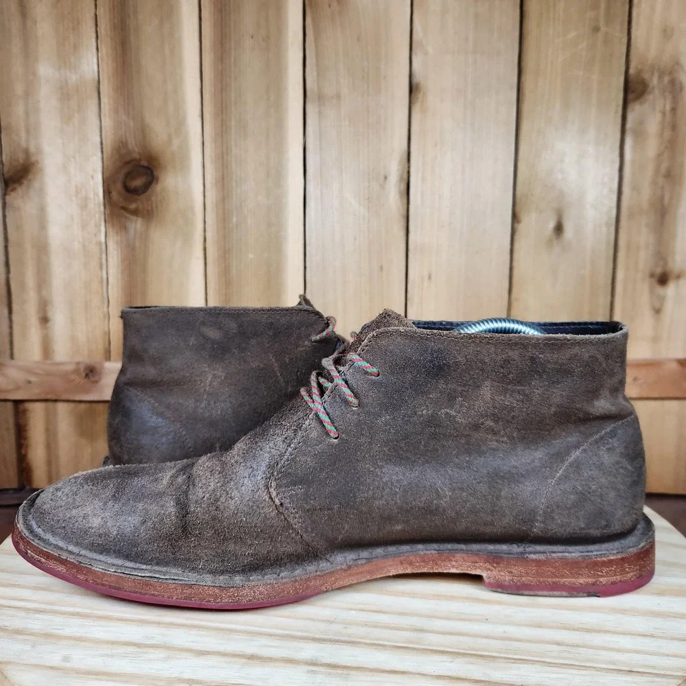 Cole Haan Paul‎ Chukka Boots Mens 10.5 M Brown Suede Ankle Lined Leather Sole